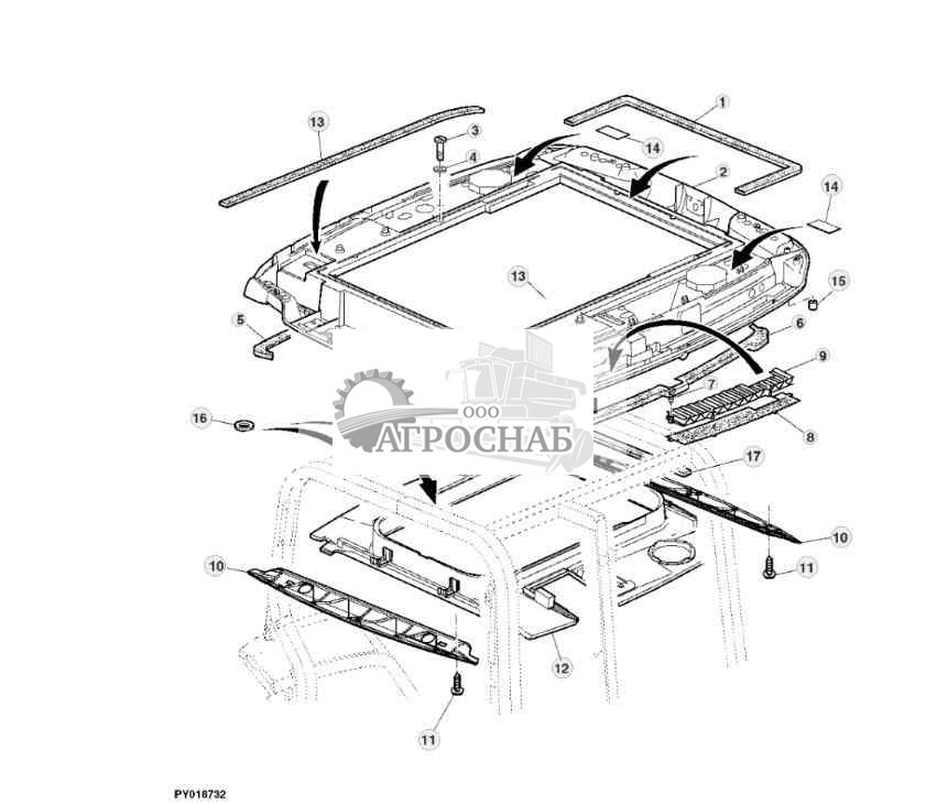 ОБШИВКА, ПАНЕЛЬ ОБШИВКИ (C ЛЮКОМ НА ПЕТЛЯХ) 